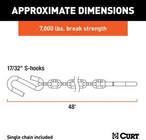 img 2 attached to CURT 80301: 48-Inch Trailer Safety Chain - Heavy-Duty S-Hooks for 7,000 lbs Break Strength