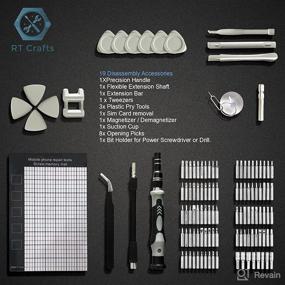 img 3 attached to 🛠️ Crafts Precision Screwdriver Kit 117 in 1 - Small Professional Computer Repair Tool Set with Magnetic Screwdriver for Electronics, Phone, Eyeglasses, Laptop