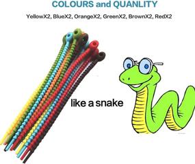 img 3 attached to 🔗 Tangser Colorful Silicone Ties - Multi-use Smart Tie, Bag Clip, Bread Tie, Food Saver, Reusable Twist Tie - Cable Ties & Household Snake Ties (12 Pcs)