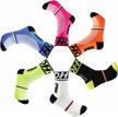 colorful compression cycling socks for men & women - perfect for hiking, running, traveling, walking, and climbing logo