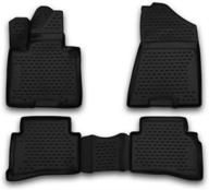 🚗 custom fit floor mats for 2015-2021 hyundai tucson & 2017-2021 kia sportage | 2 row liner set | black [year range] model logo