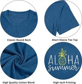 img 1 attached to Women'S Aloha Pineapple Graphic T Shirt - Perfect For Summer Beach Vacation