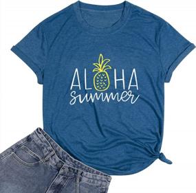 img 2 attached to Women'S Aloha Pineapple Graphic T Shirt - Perfect For Summer Beach Vacation
