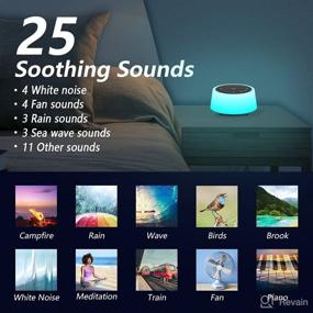 img 3 attached to 🌈 Color Noise Sound Machines: 10 Colors Night Light, 25 Soothing Sounds, and Sleep White Noise Machine - Gray