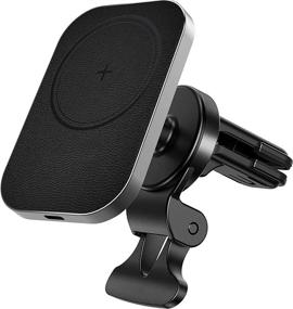 img 4 attached to 15W MagSafe Magnetic Wireless Car Charger - Easy Attachment and Alignment for iPhone 12 Series - Convenient Air Vent Clamp