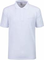 men's dry fit polo shirt w/ pocket - moisture wicking performance golf shirt logo