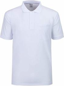 img 4 attached to Men'S Dry Fit Polo Shirt W/ Pocket - Moisture Wicking Performance Golf Shirt