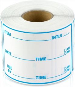img 3 attached to Blue 2"X3" Shelf Life Labels - 300 Per Roll - Perfect For Food Rotation And Preparation