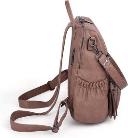 img 1 attached to UTO Womens Leather Backpack Shoulder Backpacks