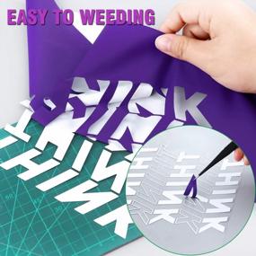 img 2 attached to ARHIKY 12" X 5' Iron-On Heat Transfer Vinyl Roll In Purple For Custom Apparel Decoration