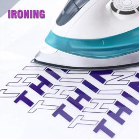 img 1 attached to ARHIKY 12" X 5' Iron-On Heat Transfer Vinyl Roll In Purple For Custom Apparel Decoration