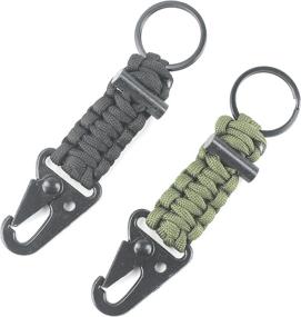 img 2 attached to 2PCS Pack Survival Paracord Keychain Carabin Lanyard с Fire Starter - DETUCK