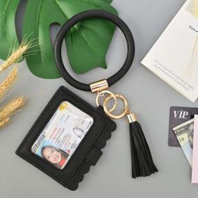 img 1 attached to Stay Stylish And Secure On-The-Go With Coolcos Portable Wristlet Wallet Keychain