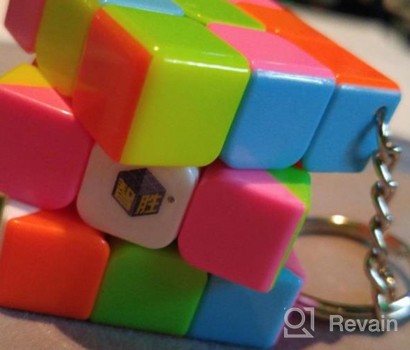 img 1 attached to Compact And Colorful 3X3 Rubik'S Cube Keychain For Speedcubing And Magic Shows - Stickerless And Fast Miniature Cube By CuberSpeed review by Danny Nedumaran