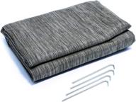 🏕️ camco reversible rv awning mat with carry bag - prevents dirt tracking - ideal for campsites, beaches, picnics - 7' x 15' - gray (model 42812) логотип