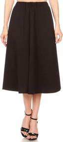 img 4 attached to USA-Made Women'S Knee-Length A-Line Skirt: Soft, Comfortable, And Stylish
