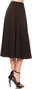 img 3 attached to USA-Made Women'S Knee-Length A-Line Skirt: Soft, Comfortable, And Stylish