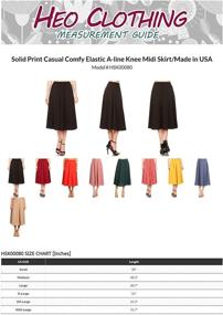 img 1 attached to USA-Made Women'S Knee-Length A-Line Skirt: Soft, Comfortable, And Stylish