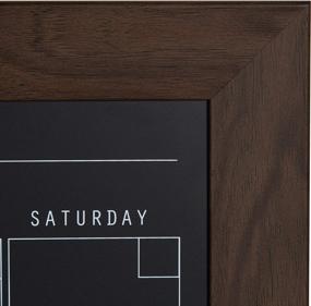 img 2 attached to DesignOvation Beatrice 18X27 Walnut Brown Framed Magnetic Chalkboard Monthly Calendar