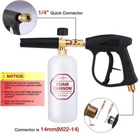 img 2 attached to 🧼 HOUSE DAY Foam Cannon Gun Kit - Pressure Washer Foam Cannon Snow Foam Lance with Quick Outlet Connector - Foam Blaster Cars Wash Sprayer - M22-14 Interface for Car and Home Cleaning