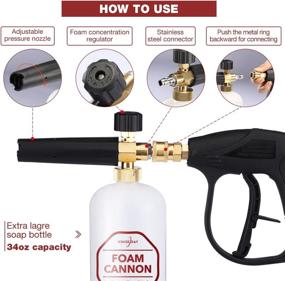 img 1 attached to 🧼 HOUSE DAY Foam Cannon Gun Kit - Pressure Washer Foam Cannon Snow Foam Lance with Quick Outlet Connector - Foam Blaster Cars Wash Sprayer - M22-14 Interface for Car and Home Cleaning