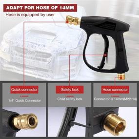 img 3 attached to 🧼 HOUSE DAY Foam Cannon Gun Kit - Pressure Washer Foam Cannon Snow Foam Lance with Quick Outlet Connector - Foam Blaster Cars Wash Sprayer - M22-14 Interface for Car and Home Cleaning