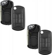 upgrade your land rover key with 2x keyless remote fob shell cases - nt8-15k6014cfftxa compatible logo