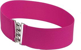 img 3 attached to Modeway Elastic Stretch Fashion Waistband Women's Accessories - Belts
