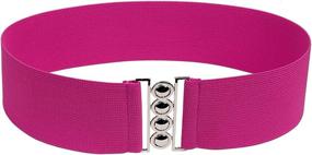 img 4 attached to Modeway Elastic Stretch Fashion Waistband Women's Accessories - Belts