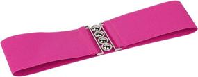 img 1 attached to Modeway Elastic Stretch Fashion Waistband Women's Accessories - Belts