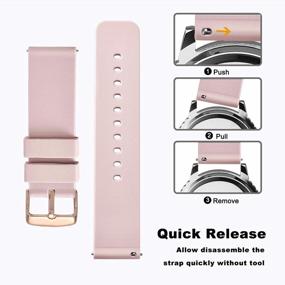 img 2 attached to WOCCI Quick Release Silicone Watch Straps With Gold Buckle - Soft Rubber Replacement Bands In 14Mm, 18Mm, 20Mm, 22Mm, And 24Mm Sizes