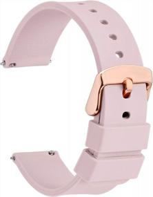 img 4 attached to WOCCI Quick Release Silicone Watch Straps With Gold Buckle - Soft Rubber Replacement Bands In 14Mm, 18Mm, 20Mm, 22Mm, And 24Mm Sizes
