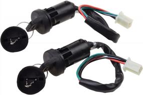 img 2 attached to GOOFIT Ignition Switch Key Set With Cap - 4 Wires, Ideal For TaoTao, SUNL, ATV, Dirt Bike, Electric Scooter - 50Cc To 250Cc - Pack Of 2