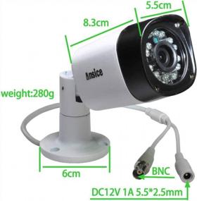 img 3 attached to Ansice CCTV Camera(White) Day Night Infrared Wide Angle 2.8Mm 1000Tvl Cmos With Ir-Cut Bullet Security Camera CCTV Home Surveillance Outdoor 24 LEDs