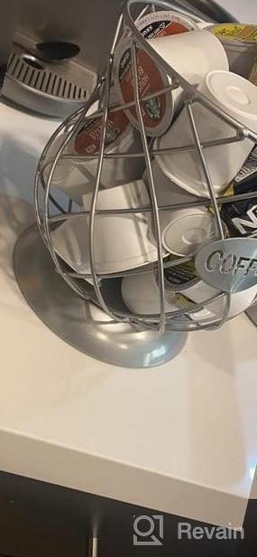 img 1 attached to Large-Capacity K Cup Coffee Pod Storage Rack For Kitchen Countertop, Organizer Holder For Coffee Capsules - MDHAND (Black, L) review by Chris Cervantes