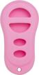keyless2go replacement for new silicone cover protective case for remote key fobs with fcc gq43vt9t gq43vt17t - pink logo