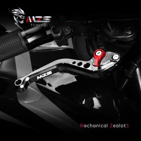 img 3 attached to 🏍️ MZS CNC Black Motorcycle Clutch Brake Levers Short Adjustment - Compatible with YZF R1 2004-2008, YZF R6 2005-2016