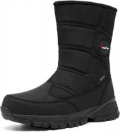 stay dry and warm with silentcare men's winter waterproof snow boots - slip-on, mid-calf, and lightweight! logo