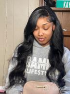 img 1 attached to Brown 13X4 Lace Front Human Hair Wig With Baby Hair, Straight Style In 180 Density, Pre-Plucked Hairline And Natural Color 4# - 16 Inches review by Anita Fernandez