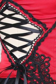 img 2 attached to Charmian Women'S Sexy Strapless Floral Embroidery Gothic Corset With Lace Skirt - Stand Out In Style!