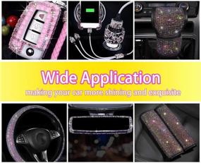 img 2 attached to 💎 Bling Bling Car Sticker – 1026 Pcs of Yeapop Sparkling Crystal Rhinestones, Skin-Friendly Self-Adhesive Stickers for DIY Bling Car Interiors, Ideal for Jazzing Up Women's & Girls' Bling Car Accessories