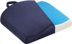 img 1 attached to Tsumbay Gel Seat Cushion: Memory Foam Comfort For Wheelchair, Car & Office Chair - Non-Slip Tailbone Coccyx Protector.
