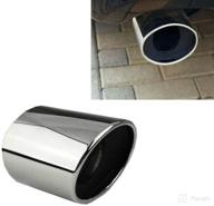 🔩 stainless steel chrome exhaust muffler tail pipe tip for honda accord 2008-2012 logo