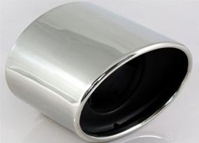 img 2 attached to 🔩 Stainless Steel Chrome Exhaust Muffler Tail Pipe Tip for Honda Accord 2008-2012