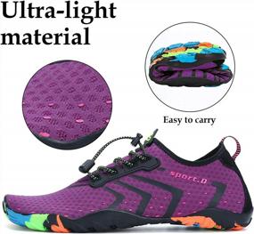 img 2 attached to Womens Water Shoes Barefoot Aqua Shoes Quick Dry Beach Swim Shoe For Diving Kayaking Surfing Water Sports