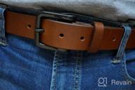 картинка 1 прикреплена к отзыву Premium Brown Leather Men's Belts with Specialist Nickel Accessories от Vivian Eker