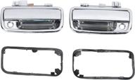 chrome front left & right pair exterior door handles for toyota tacoma & hilux (1995-2004), replaces oem# 69220-35020 & 69210-35020 логотип