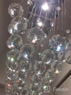 img 1 attached to Saint Mossi 3-Light K9 Crystal Chandelier: Modern Flush Mount Ceiling Pendant With Raindrop Design H33 X W10 X L25 review by Dennis Brinson