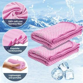 img 2 attached to Stay Cool With BOGI Cooling Towel - 40"X12" Ice Towel For Instant Relief During Yoga, Sport, Gym & More Activities (Pink)