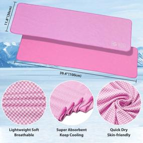 img 3 attached to Stay Cool With BOGI Cooling Towel - 40"X12" Ice Towel For Instant Relief During Yoga, Sport, Gym & More Activities (Pink)